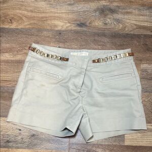 MICHAEL Michael Kors Khaki With  Gold Accent Chino Shorts